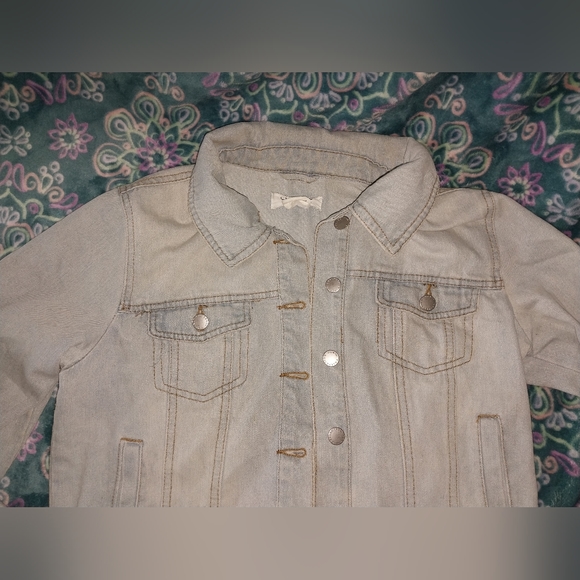 ✨️3 For $25✨️ Ci Sono Denim Cropped Jacket Light Wash Sz Large - Picture 2 of 5